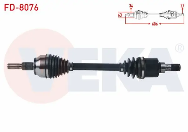 Komple Aks Sol Ön Ford Focus III 1.6 Tı-Vct A-T Uzunluk 606mm 2011-2015