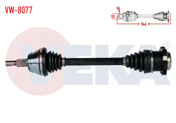 Komple Aks Sol Ön Volkswagen Golf IV (1J1) 1.6İ 16V (Bcb) M-T Uzunluk 546mm 1997-2005