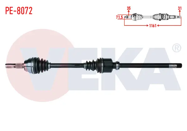 Komple Aks Sağ On Karsan Jest 2.3 D Euro 5 Mt Uzunluk 1161mm 2012 -