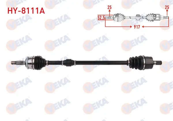 Komple Aks Sağ On ABS li 48 Dıs Uzunluk 931mm Hyundai Accent Blue 1.4 Cvvt A-T 2010 -