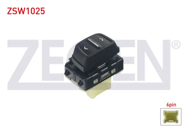Cam Açma Anahtarı Tekli Turuncu Işık 6 Pin Dacia Sandero II-Logan II 2013-/ Renault Symbol III 2012 -