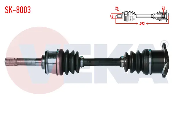 Komple Aks Sol On Suzuki Vitara (Et,Ta) 1.6İ 16V Uzunluk 492mm 1988-1999