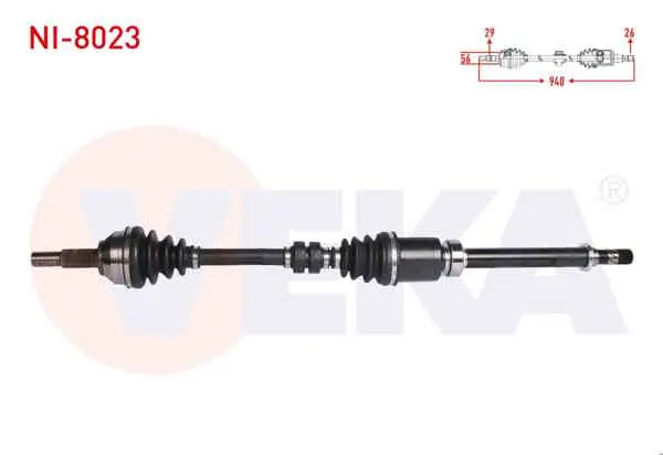 Komple Aks Sağ On Nissan Qashqai (J10) 1.6İ M-T Uzunluk 940 mm 2007-2014