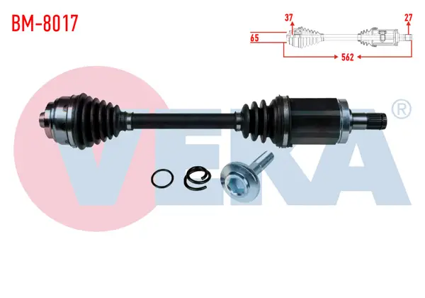 Komple Aks Sol Ön BMW 5 Serisi (F10) 525 D X-Drıve A-T Uzunluk 562 mm 2010 -