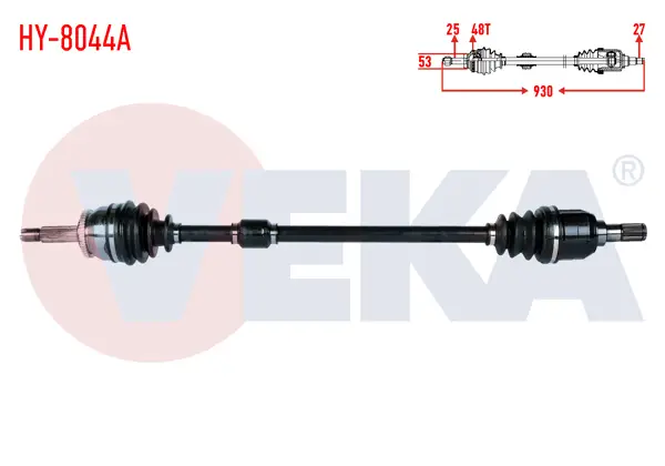 Komple Aks Sağ On Hyundai Accent Blue 1.6 CRDI M-T ABS li ABS 48 Dıs Uzunluk 930mm 2012 -
