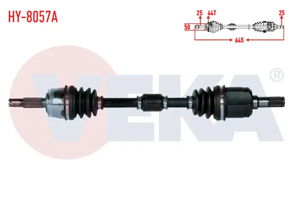 Komple Aks Sol Ön Kia Cerato (Ld) 1.6İ A-T ABS li 44 Dıs Uzunluk 645mm 2004-2012