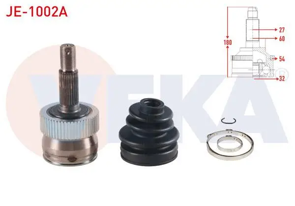 Aks Kafası Sol-Sağ On Dıs 27X32x60 ABS 54 Dıs Uzunluk 180mm Jeep Cherokee 2.5 TD-4.0İ 1984-2001 / G.Cherokee 2.5 TD-4.0-5.2 1991-1999 / Wrangler 2.5 1996-2008