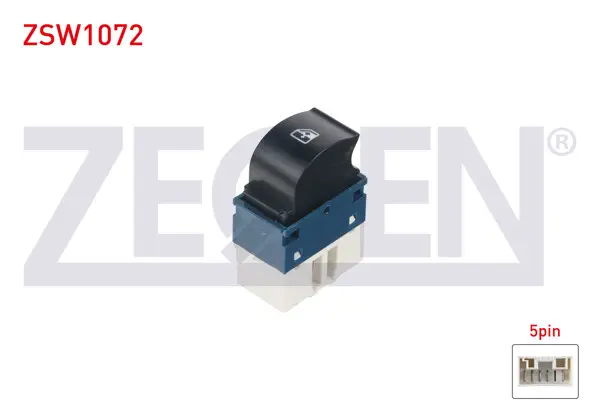 Cam Açma Anahtarı Tekli Mavi 5 Pin Turuncu Işık Fiat Doblo 2001-2010