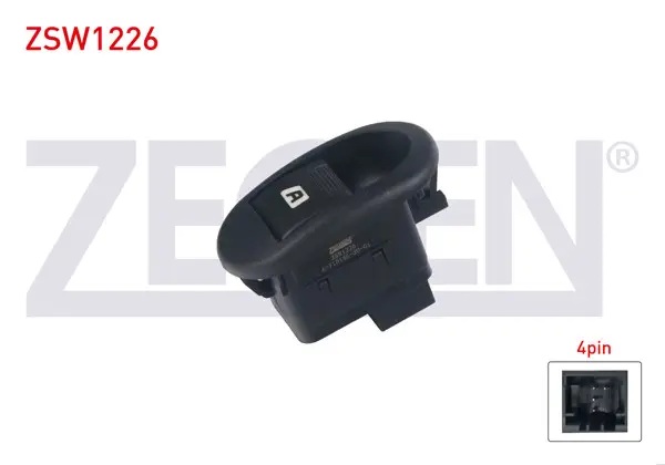 Cam Açma Anahtarı Tekli 4 Pin Citroen C2-C3 2002-2009 / Peugeot 1007 2005 -