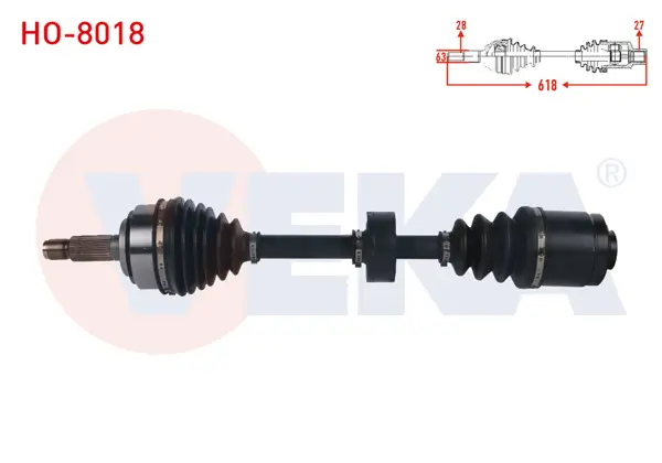 Komple Aks Sağ On Uzunluk 618mm Honda Cr-V II 2.0İ A-T 2002-2006