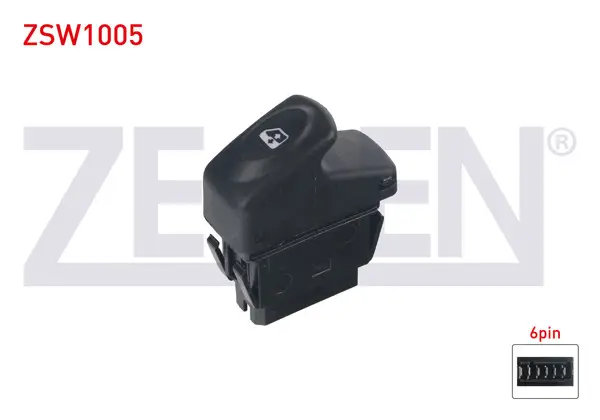 Cam Açma Anahtarı Tekli Turuncu Işık 6 Pin Renault Megane I 1996-2003