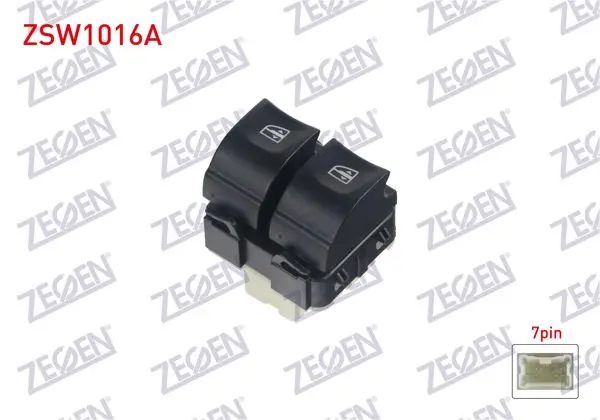 Cam Açma Anahtarı Çiftli Beyaz Soketlı Beyaz Işık 7 Pin Renault Captur-Clio IV 2013-/ Kangoo 1998-2008 / Symbol II 2008-2012 / Dacia Logan II-Dokker-Sandero-Lodgy 2008 -