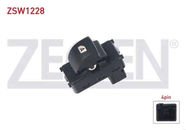 Cam Açma Anahtarı Tekli 4 Pin Otomatik Berlingo-Partner 2008 -