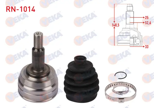 Aks Kafası Sol-Sağ On Dıs Uzunluk 148,5mm Dacia Duster 1.5 DCI 2010 -