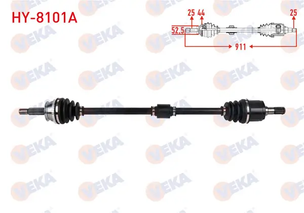 Komple Aks Sağ On ABS li 44 Dıs Uzunluk 911mm Hyundai Accent II 1.3 A-T 2000-2005 Accent Sedan 1.5 A-T 1994-2000