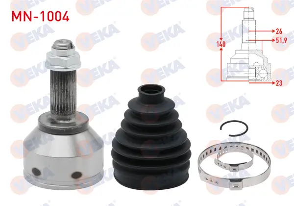 Aks Kafası Sol-Sağ On Dıs Uzunluk 140mm Mini Cooper Countryman (R60) 2010-2016