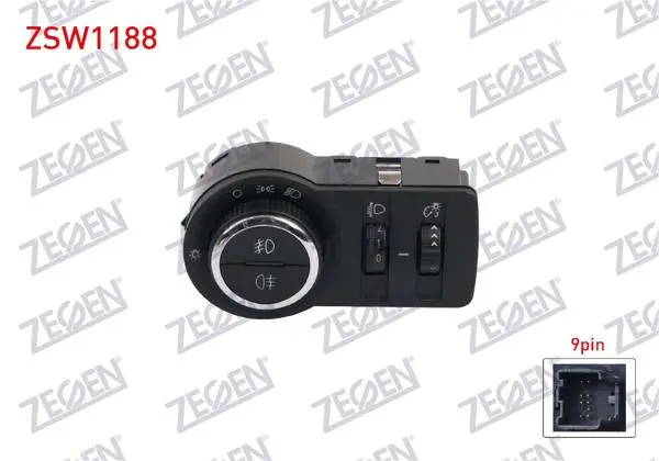 Far Anahtarı Krom 9 Pin On-Arka Sisli-Yukseklık Ayarlı Opel Astra J-Insignia-Cruze 2008 -