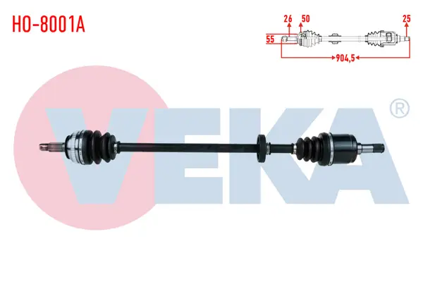 Komple Aks Sol Ön Honda Civic V 1.5İ ABS li 50 Dıs Uzunluk 904,5mm 1992-1995