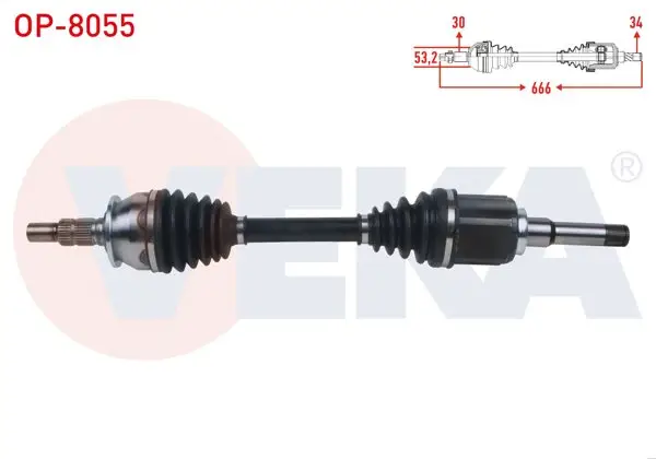 Komple Aks Sol Ön Uzunluk 666mm Opel Insignia A 1.6 CDTI A-T 2013-2017
