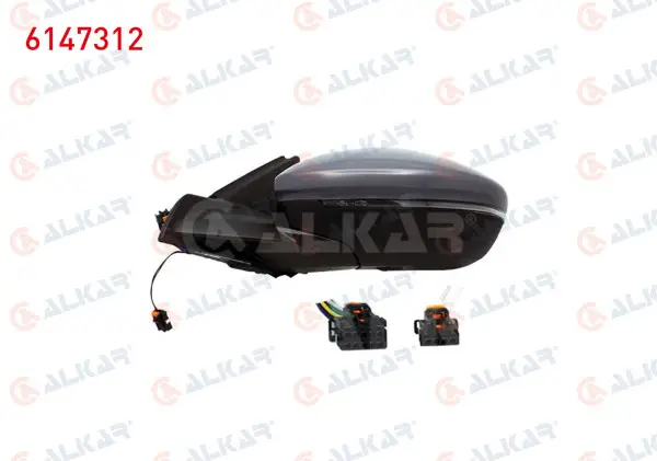 Dış Dikiz Aynası Sol Elektrikli Isıtmalı Astarlı Otomatik Katlanır Sinyalli Alt Aydınlatmalı Ledlı Kör Noktalı 12 Pin Opel Corsa F 2019-/ Peugeot 208 II 2019 -