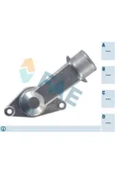 Opel Corsa B 1.4 (8 Valf) Termostat Gövdesi