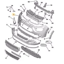 Citroen C3 B618 Makyajlı Ön Tampon Orijinal