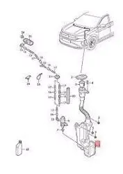 Volkswagen Taigo Cam Silecek Su Deposu Orijinal