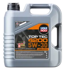 5W30 Motor Yağı Tam Sentetik Top Tec 4200 4 Litre (3715)