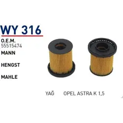 Opel Astra K 1.5 Dizel Yağ Filtresi