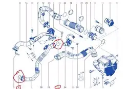 Renault Clio 4 2012-2018 1.5 dCi Turbo Hortum Contası