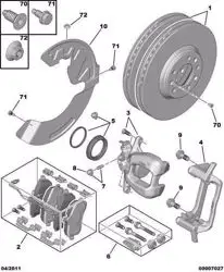 Citroen C5 2008-2015 Ön Fren Disk Koruma Sacı Orijinal