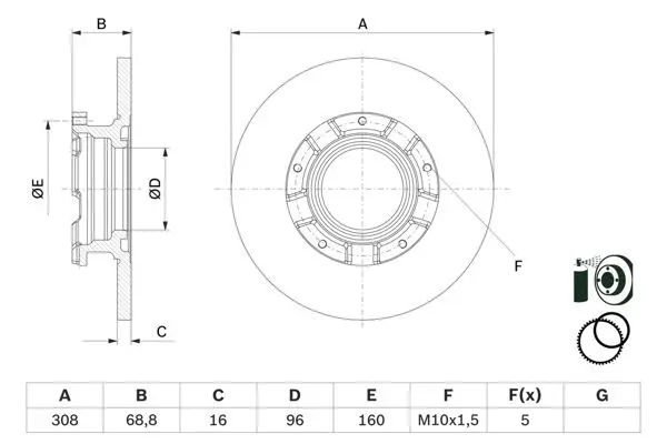 Disk Arka (Ad) 12-Transit.Custom 2.2Tdci
