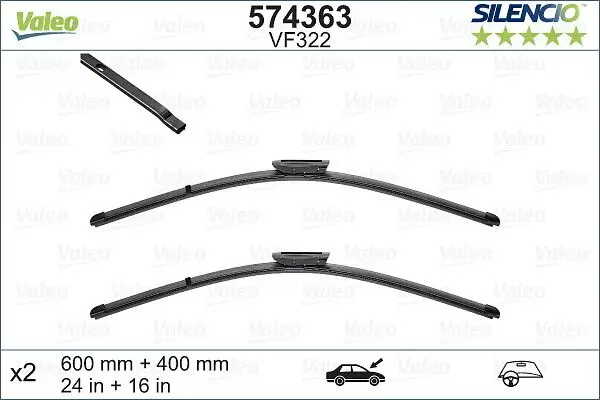 Silgi Süpürgesi Tk 60 + 40Cm 06-Clio.III-Megane.III-Fluence-301-C3-Celysee Flat Blade