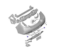 Peugeot 508 2014-2017 Arka Tampon Kapak Tutucu