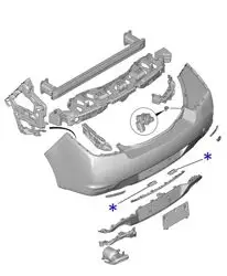 Peugeot 508 2014-2017 Arka Tampon Kapak Tutucu