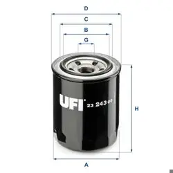 Yağ Filtresi Fiat Albea/Punto/Doblo, Honda Civic III/IV/V/ Accord, Mazda 323/626, Mitsubishi ASX/Carisma