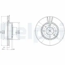Fren Diski Ön Havalı-(247-4)-(Nissan: Almera 95-00 1.6-2.0)