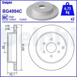 Fren Disk Arka Havalı-(308-6)-(Nissan: Pathfinder 2006-/ Mercedes 470 Arka X Clas) Takım