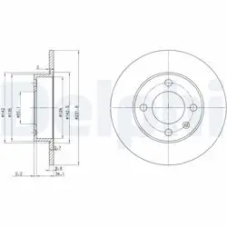 Arka Fren Diski-232×9 4×100 (VW Polo 00-02)