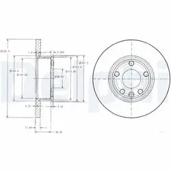 Ön Fren Diski-15 Jant-282×18 5×112 (VW Transporter 91-96)
