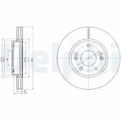 Fren Diski Ön Havalı-(280-5)-(Hyundai: i30 08-11 / Ix20 11-12 / Kia: Cerato 11-14 / Ceed 06-11