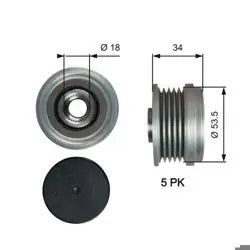 Alternatör Kasnağı (Opel Astra J Corsa D Insignia A Meriva B Chevrolet Cruze 10 -)