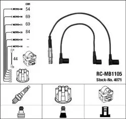 Buji Kablo Seti (Mercedes M102 / W124-W201) Zef466