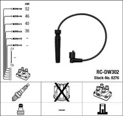 Ateşleme Kablosu Rc-Dw302 (Chevrolet Aveo-Kalos 1.4 03-08)