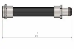 Arka Fren Hortumu-230mm (VW Transporter 09 -)