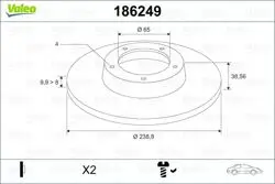 Ön Fren Diski-239X104×100 (VW Golf 75-92 Passat 74-97 Polo 82-94 Polo CLS 96-00Seat Ibiza 93-99)