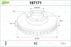 Fren Diski Ön Havalı (277-4)-(Toyota Corolla 03 / 07 1.4 D4d Dizel)