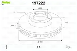 Ön Fren Diski-288X255×112 (VW Passat 97-05 Audi A4 95-08 Skoda Superb 02-08)