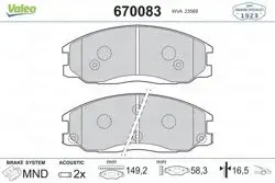 Fren Balatası Ön (Hyundai Santafe 01-06 / Trajet 99 / Ssangyong Actyon 08-12)