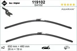 Swf Aquablade Flat Blade (X2) (650 + 480 mm) Volvo Xc60 II (08 / 2017 /)